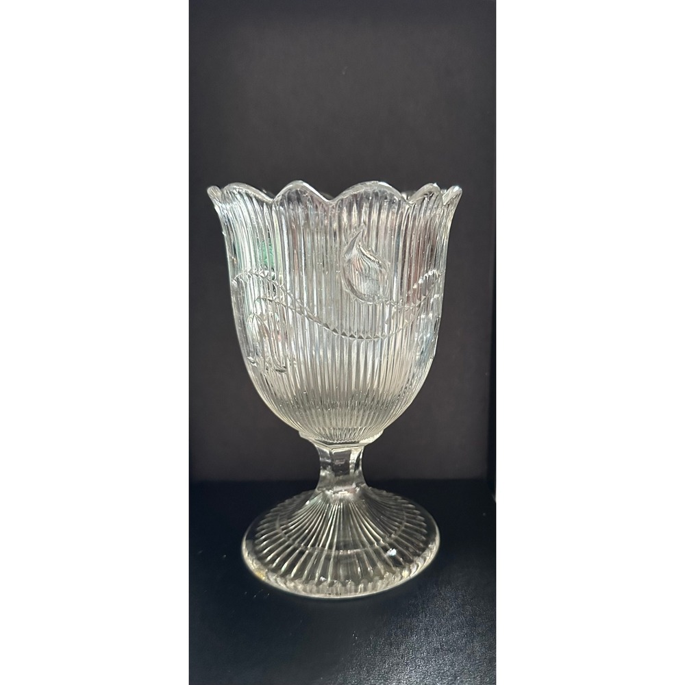 Antique Flint Glass EAPG‎ Bellflower Spooner